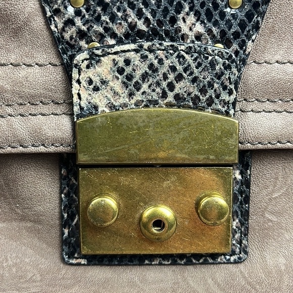 Kate Landry Taupe Snakeskin Details
Shoulder Purse - Picture 5 of 14